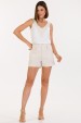 Shorts de Alfaiataria Feminina Kamili - Natural - Tlic Rio