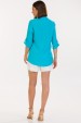Blusa de Alfaiataria Feminina Amarílis - Azul - Tlic Rio