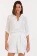 Blusa de Alfaiataria Feminina Amarílis - Off White - Tlic Rio
