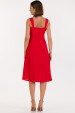 Vestido Midi de Alfaiataria Feminina Mariah - Vermelho Sunset - Tlic Rio