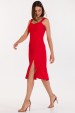 Vestido Midi de Alfaiataria Feminina Mariah - Vermelho Sunset - Tlic Rio