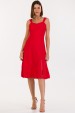 Vestido Midi de Alfaiataria Feminina Mariah - Vermelho Sunset - Tlic Rio