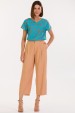 Calça Pantacourt de Alfaiataria Feminina Amapola - Camel Clay - Tlic Rio