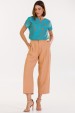 Calça Pantacourt de Alfaiataria Feminina Amapola - Camel Clay - Tlic Rio