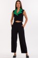 Calça Pantacourt de Alfaiataria Feminina Amapola - Preto - Tlic Rio