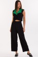 Calça Pantacourt de Alfaiataria Feminina Amapola - Preto - Tlic Rio