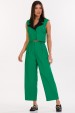 Blusa Cropped de Alfaiataria Feminina Isabelle - Verde Heineken com Preto - Tlic Rio