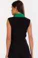 Blusa Cropped de Alfaiataria Feminina Isabelle - Verde Heineken com Preto - Tlic Rio