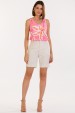 Blusa Regata de Alfaiataria Feminina Ana Julia - Rosa Coqueiros - Tlic Rio