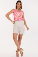 Blusa Regata de Alfaiataria Feminina Ana Julia - Rosa Coqueiros - Tlic Rio