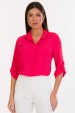Camisa Manga Longa de Alfaiataria Feminina Anastasia - Coral Cosmopolitan - Tlic Rio
