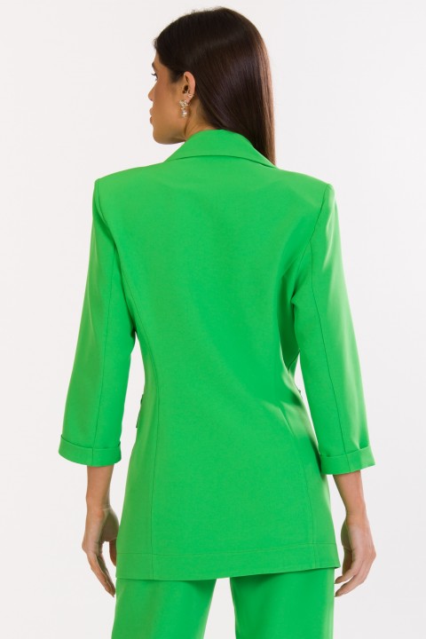 Blazer Alongado de Alfaiataria Feminina Odessa - Verde Chroma - Tlic Rio