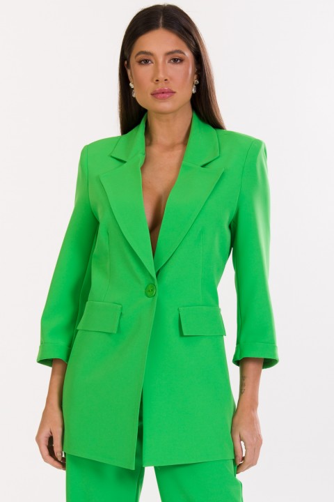 Blazer Alongado de Alfaiataria Feminina Odessa - Verde Chroma - Tlic Rio