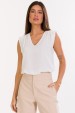 Blusa de Alfaiataria Feminina Allana - Off White  - Tlic Rio