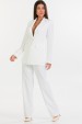 Blazer Alongado de Alfaiataria Feminina Lilla - Off White - Tlic Rio