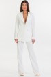 Blazer Alongado de Alfaiataria Feminina Lilla - Off White - Tlic Rio