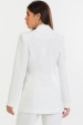 Blazer Alongado de Alfaiataria Feminina Lilla - Off White - Tlic Rio