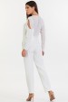 Blusa de Alfaiataria Feminina Manga Longa Nice - Off White - Tlic Rio