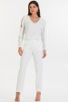 Blusa de Alfaiataria Feminina Manga Longa Nice - Off White - Tlic Rio