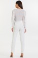 Blusa de Alfaiataria Feminina Manga Longa Nice - Off White - Tlic Rio
