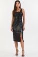 Vestido Midi de Alfaiataria Feminina Tuyla - Preto - Tlic Rio