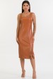 Vestido Midi de Alfaiataria Feminina Tuyla - Mocaccino - Tlic Rio