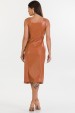 Vestido Midi de Alfaiataria Feminina Tuyla - Mocaccino - Tlic Rio