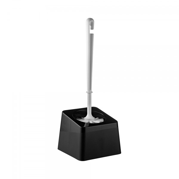 Suporte com Escova Sanitária Slim Preto