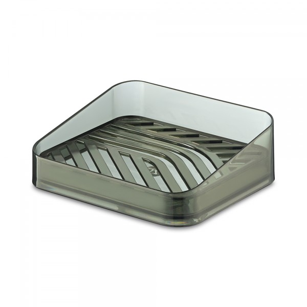 Saboneteira Slim Translúcido Preto