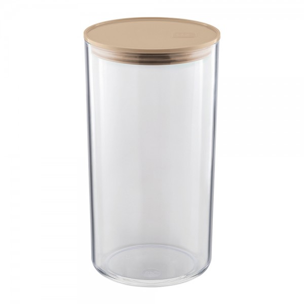 Organizador Hermético Translúcido 1,9 Litros Capuccino