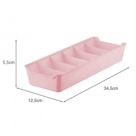 Organizador de Gaveta com Divisórias 12,5x34 Rosa