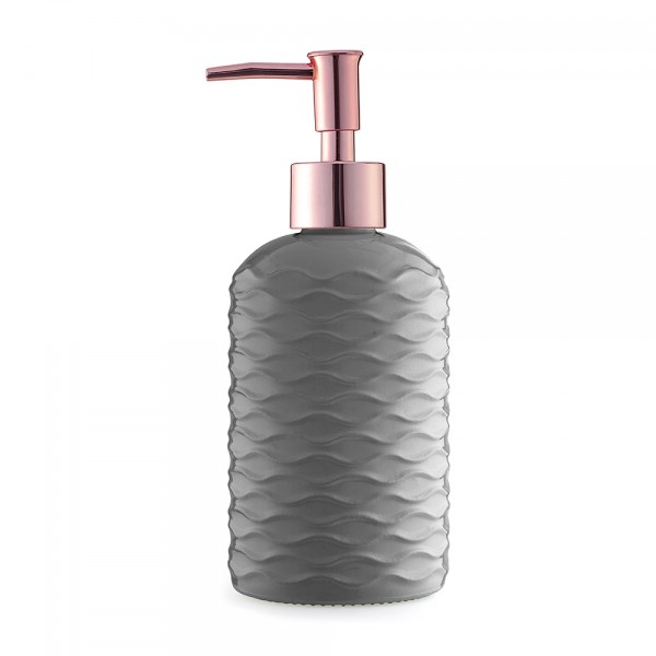 Saboneteira Vidro Cinza 450 Ml