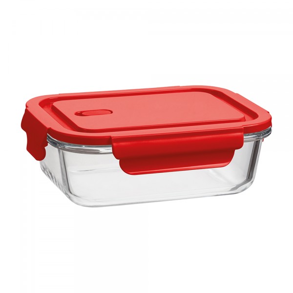 Pote Vidro Borossilicato 680ml Vermelho