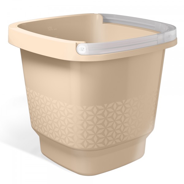 Balde Slim com Alça 12 Litros Cappuccino