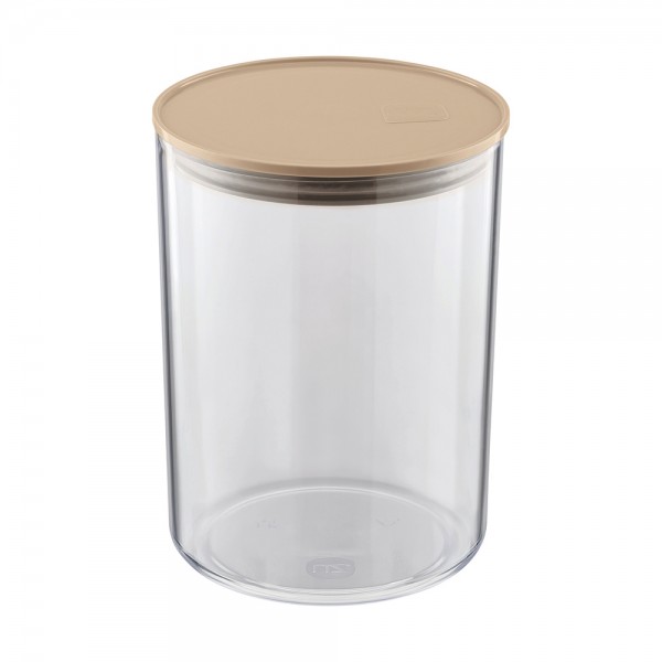 Organizador Hermético Translúcido 1,4 Litros Capuccino