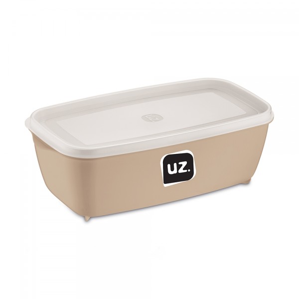 Pote Multiuso Retangular Capuccino 1,5litros