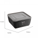 Pote Multiuso Premium Quadrado Preto 2,5 Litros