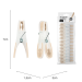 Kit com 12 Prendedores Multiuso 7cm Capuccino