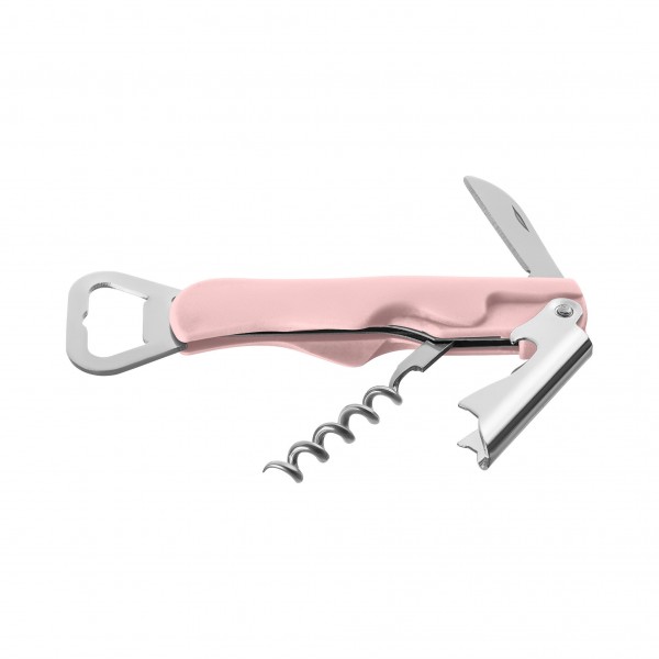 Abridor e Saca Rolhas Rosa