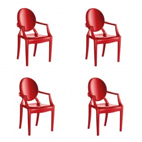 4 Cadeiras Wind Plus Vermelho
