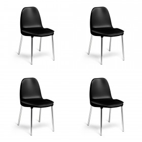Conjunto 4 Cadeiras Bab Preto