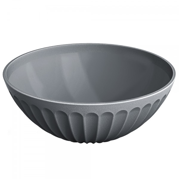 Saladeira de Plástico 1,5 Litros Cinza