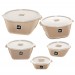 Conjunto 5 Potes Multiuso Cappuccino Uz