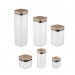 Conjunto 6 Potes Herméticos com Tampa Cappuccino Uz