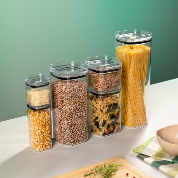 Conjunto 6 Potes Herméticos com Tampa Transparente Uz