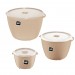 Conjunto 3 Potes Redondos Multiuso Cappuccino Uz