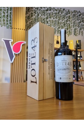 Vinho Tinto Miolo Lote 43 Merlot | Cabernet Sauvignon 2022 Magnum 1,5l + Caixa Madeira (lançamento) - Via Del Vino